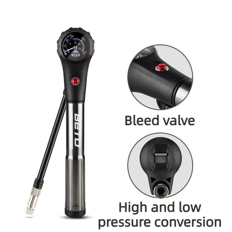 BETO pompe à Air de vélo Portable 300PSI avec jauge pompe à Air de pneu de vélo haute pression pour 