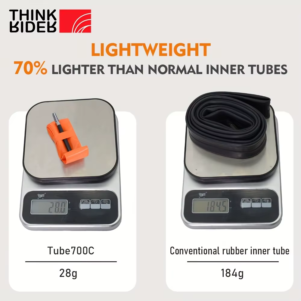 ThinkRider 28g chambre à air de vélo ultralégère 700x18 25 28 pneu de vélo de route TPU 45/65/85mm l
