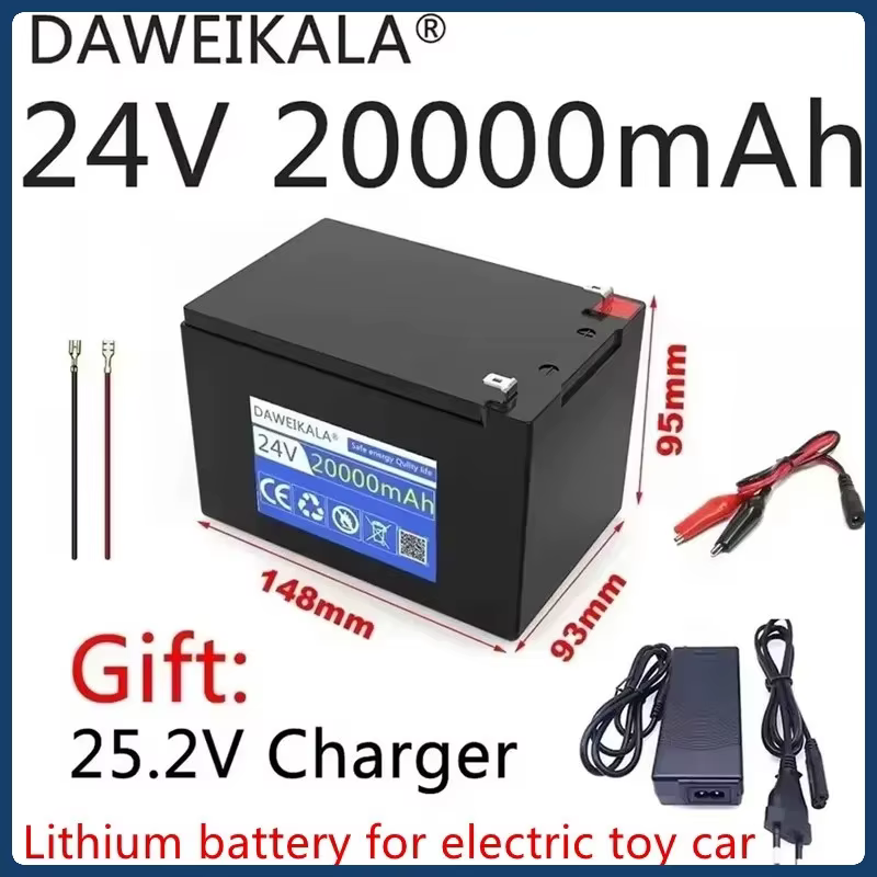 Batterie au lithium 2026 24V, 20Ah, 18650, batterie rechargeable pour énergie solaire, batterie de v