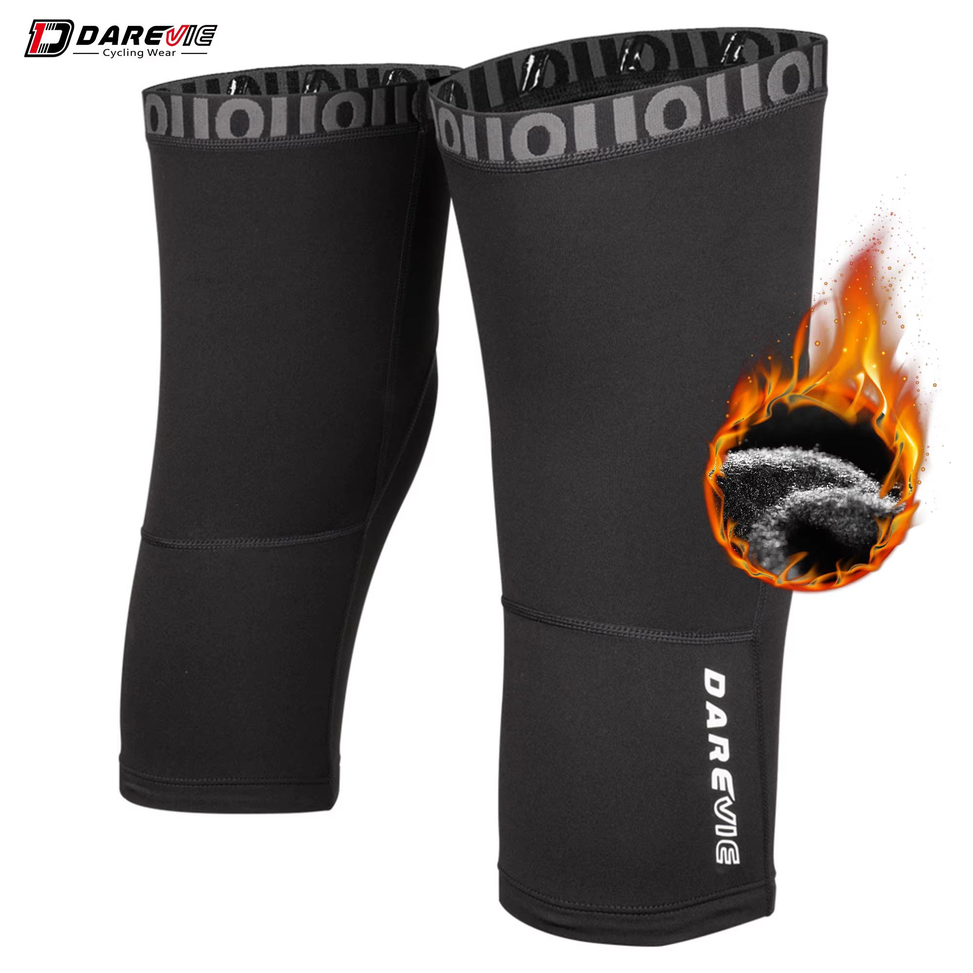 DAREVIE cyclisme jambières thermique polaire hiver cyclisme genou plus chaud Compression chaud demi 