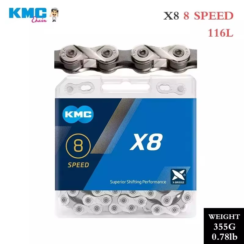 KMC X8 X9 X10 X11 X12 chaîne de vélo de route/vtt 8v 9v 10v 11v 12v 118L 126L chaîne de vélo e-biek 