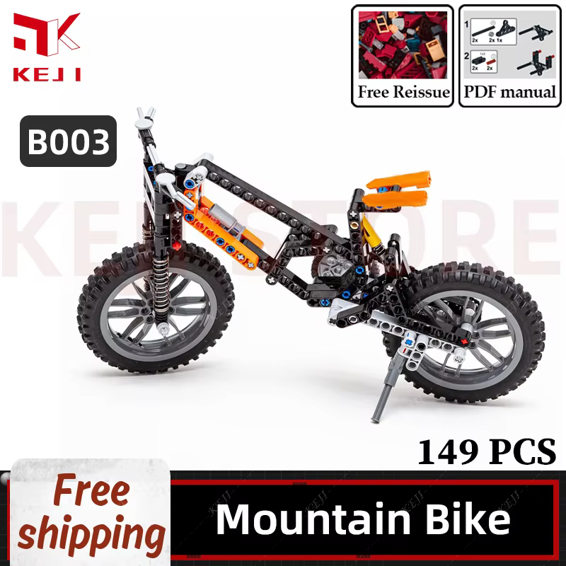 Vélo de descente en montagne, modèle de vélo tout-terrain, Suspension complète, blocs de constructio