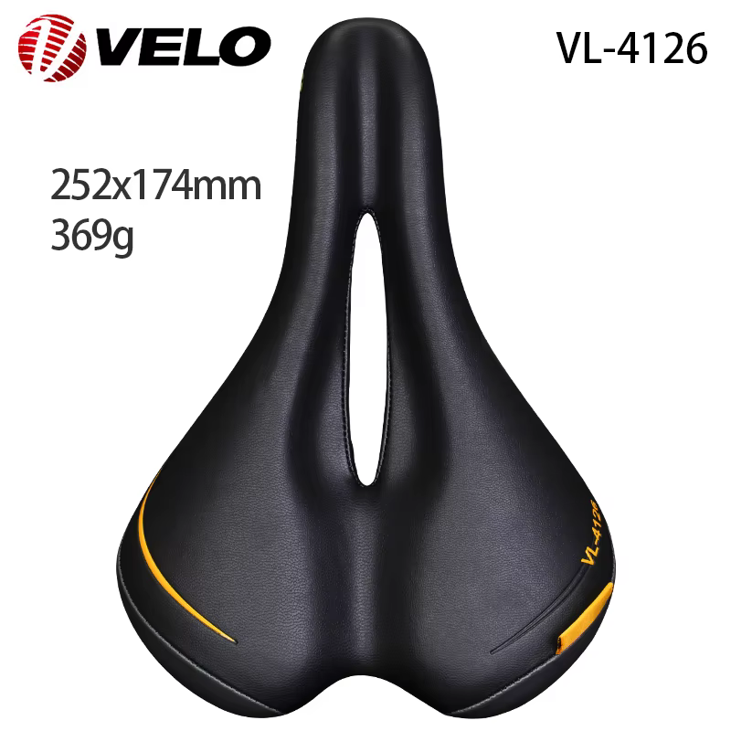 Selle de vélo VELO Original VL-4126 pour femme, en PU, creuse, confortable, avec absorption des choc