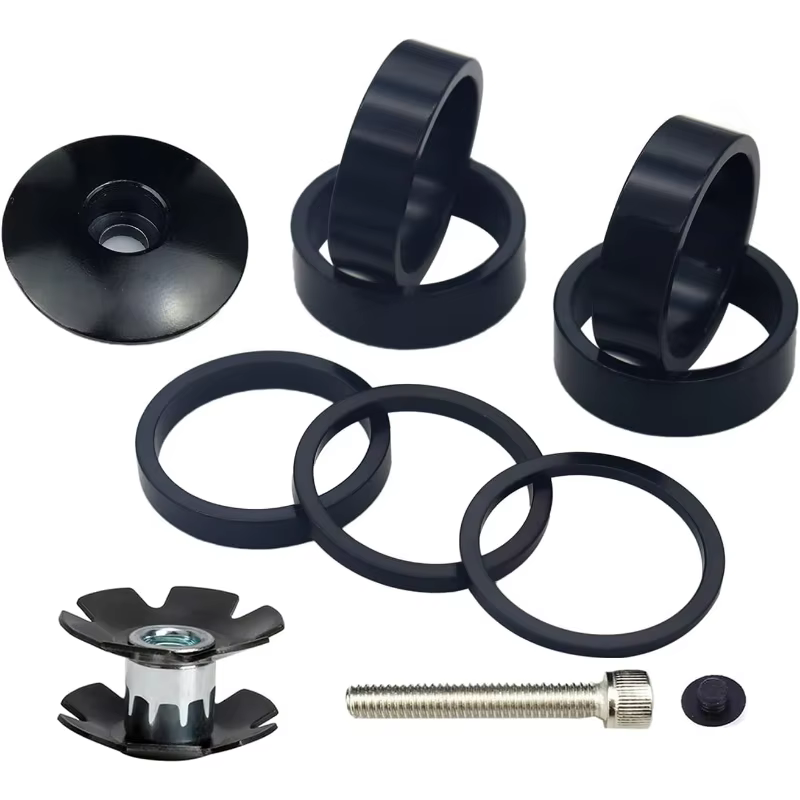 Entretoise de casque de vélo en alliage avec capuchon supérieur de tige, écrou étoile pour VTT, vélo