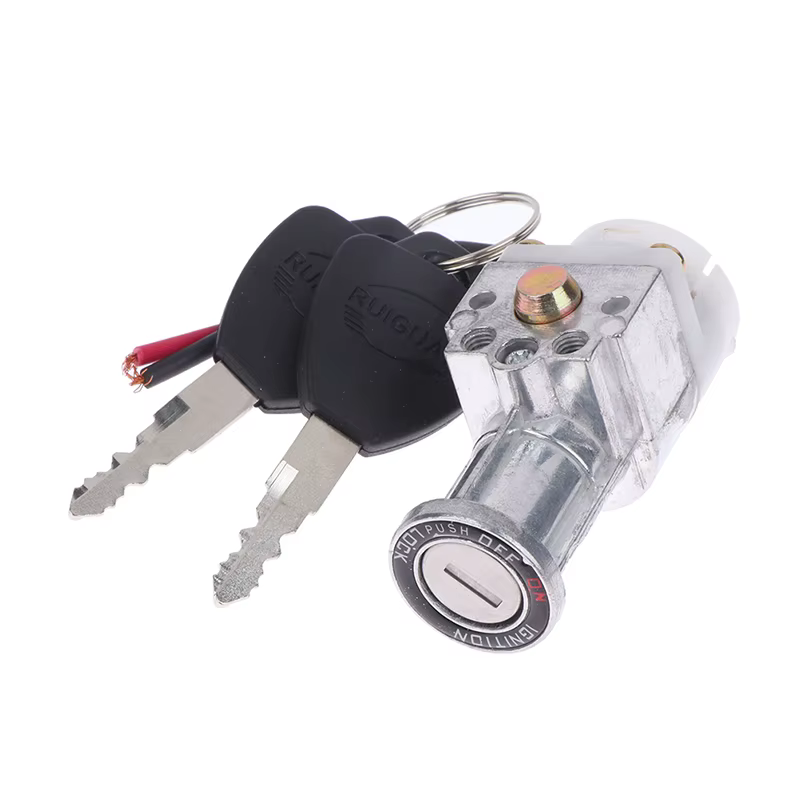 1x serrure de batterie 2x clé plus grande tête Type vélo électrique allumage marche/arrêt interrupte