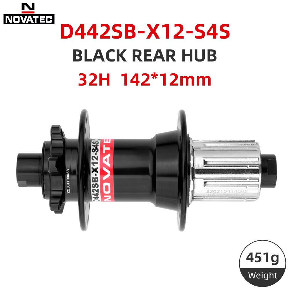 Moyeu arrière NOVATEC MTB HG XD MS Cube 72 clics pour VTT, moyeu THRU 32 trous, 7 8 9 10 11 12 vites