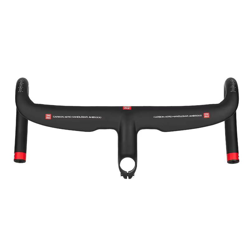 Nouveau ZNIINO noir entièrement en Fiber de carbone intégré guidon de vélo de route poignée de vélo 