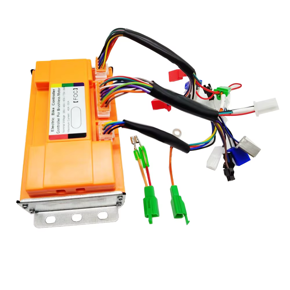 Contrôleur sans balais pour vélo électrique, 36V 48V 60V 72V 1000W-1500W, contrôleur à onde sinusoïd
