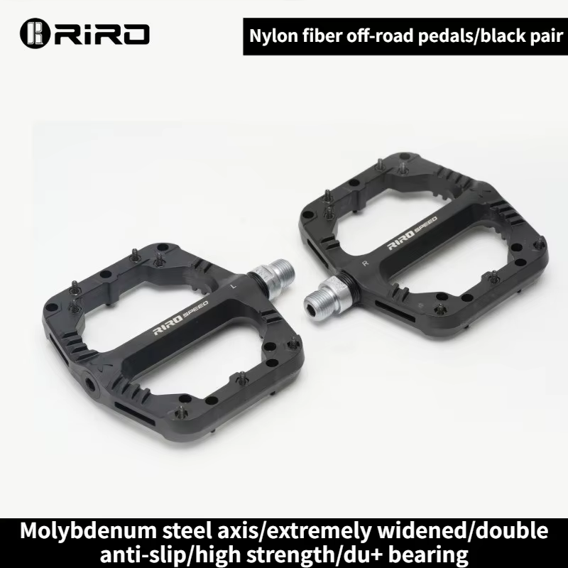 Pédales en nylon RIRO pour vélo, ultra-légères, roulements étanches DU, pédales de plateforme pour V
