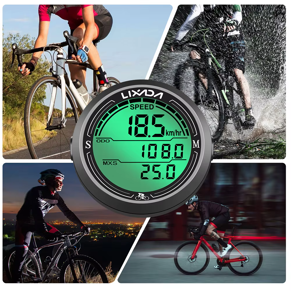 Compteur de vitesse filaire pour vélo, compteur de vitesse étanche de forme ronde, écran rétroéclair