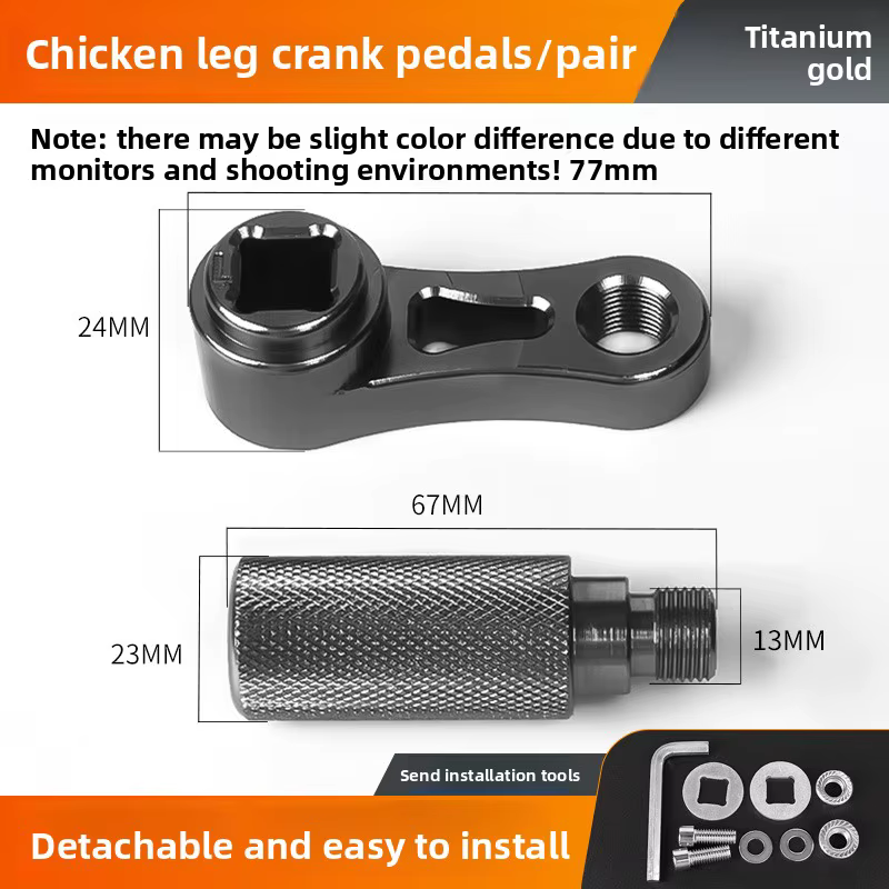 Pédales amovibles pour vélo électrique, modèle CNC, en aluminium, accessoire universel pour motos et