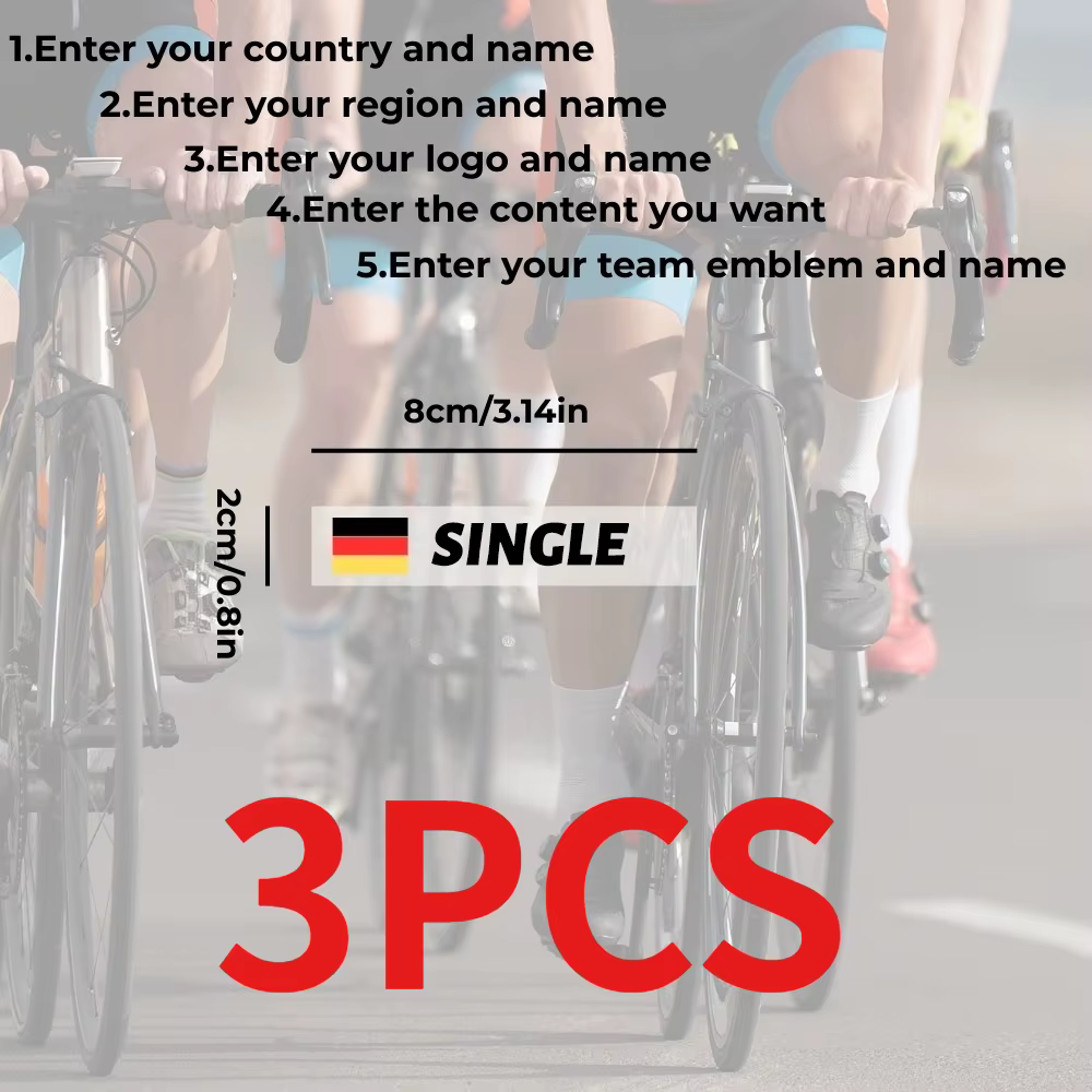 Autocollants personnalisés pour vélo, drapeau et nom, imperméables, de haute qualité, pour cadre de 