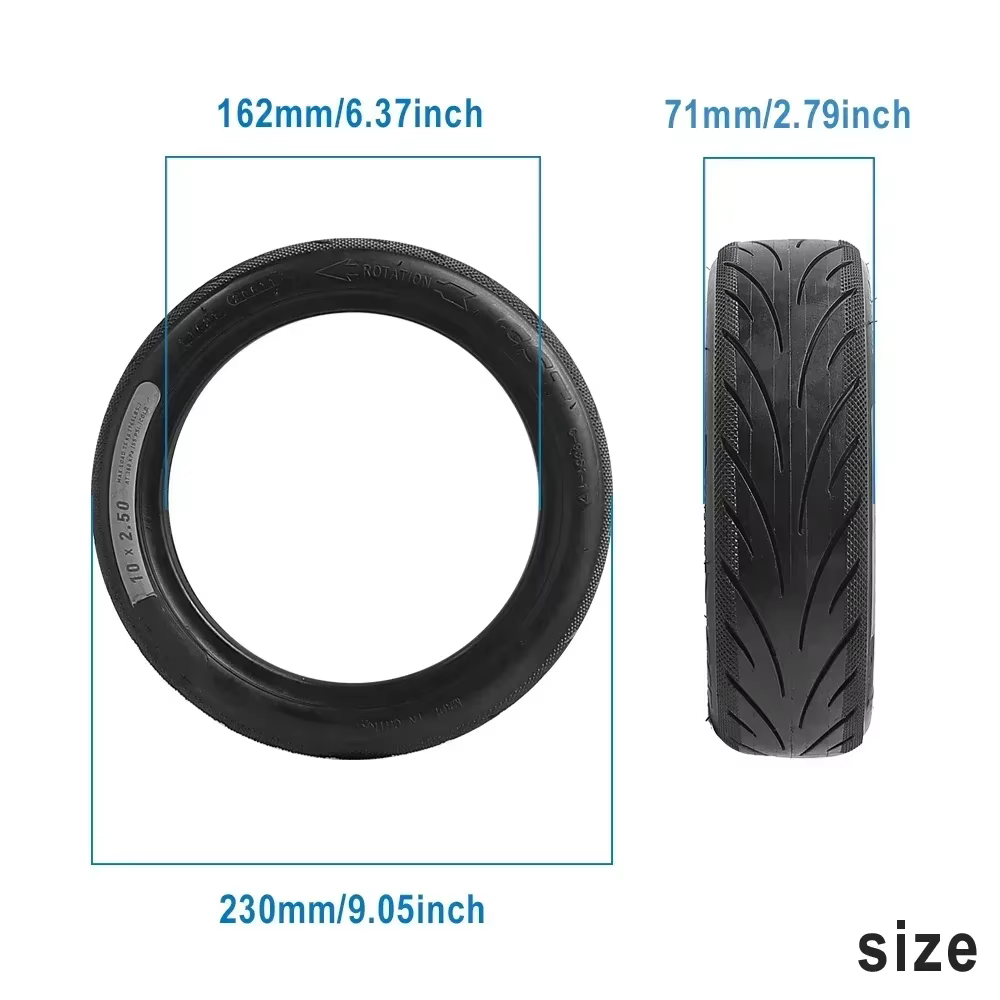 Pneus à gelée Tubeless 10x2.5, pour Segway Ninebot KickScooter F2 F2Plus F2Pro F30D F40D e-scooter,