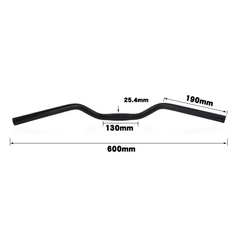 Guidon de vélo en alliage d'aluminium VTT guidon incurvé rétro hirondelle barre de poignée 25.4mm 31