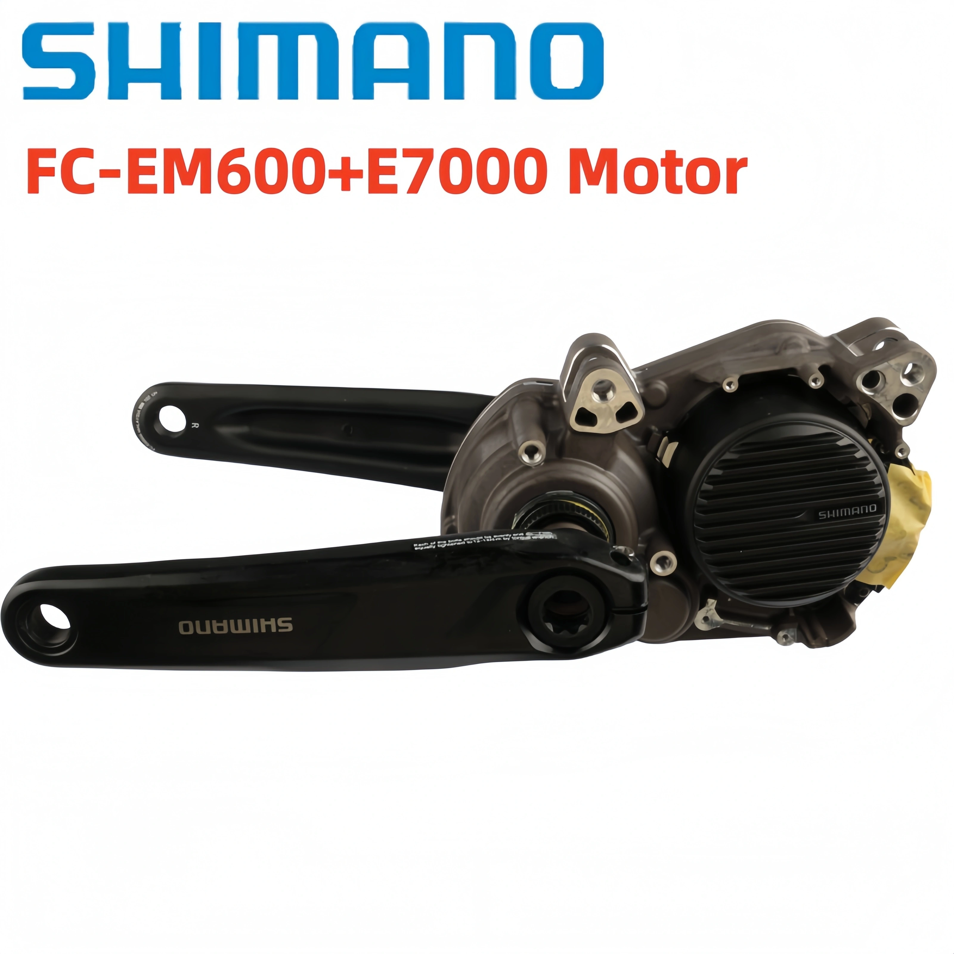 Groupe de manivelle Shimano DU-E7000 Motor+FC-EM600 pour vélo électrique, 165 mm, pour VTT électriqu