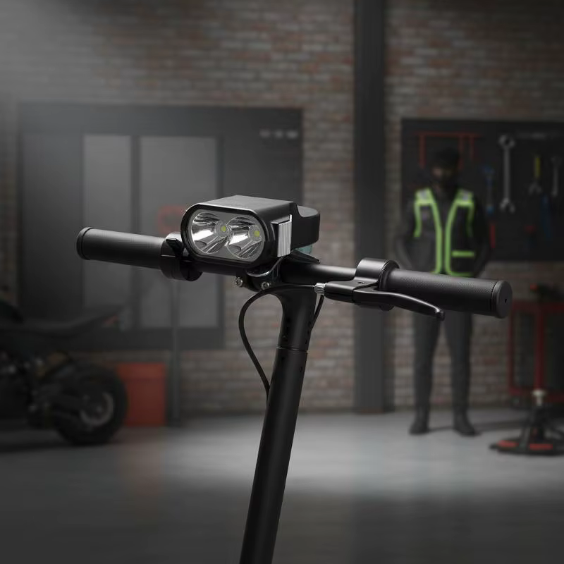 Phare avant de vélo électrique 36V 48V 60V, phare LED étanche pour trottinette électrique, klaxon, l