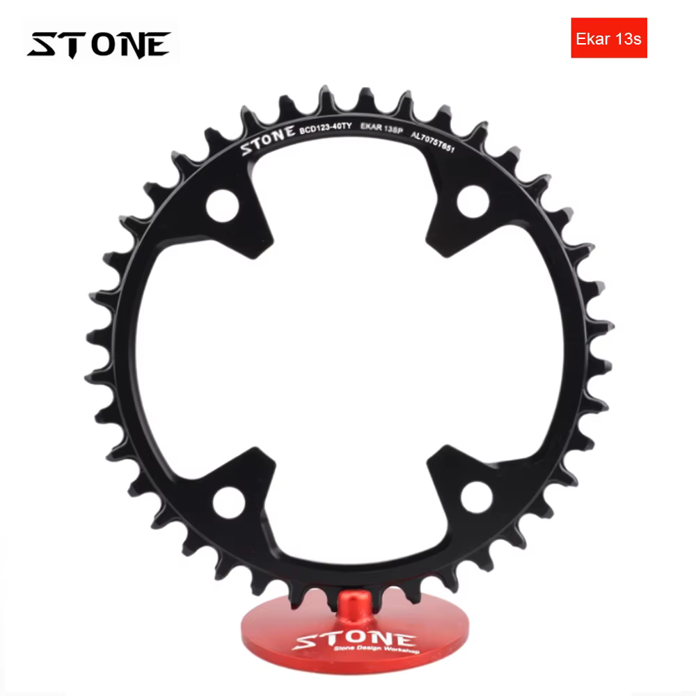 Plateau de vélo en pierre BCD123 38T - 50T, anneau de chaîne circulaire, 4 bras, dents étroites et l