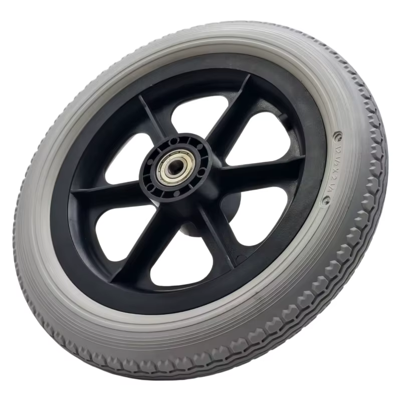 Pneus solides gris non gonflables de 12 1/2 x 2 1/4, adaptés au remplacement des pneus de trottinett