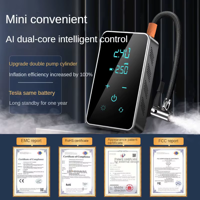 Pompe à Air sans fil 150psi, écran tactile/clé, gonfleur de pneus électrique Portable pour voiture, 