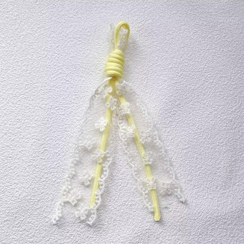 Porte-clés en dentelle, corde tressée, pendentif à breloque, mode Simple, sac assorti, décoration, a