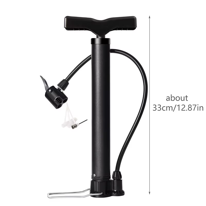 Pompe à air pour vélo 130 PSI, gonfleur de pneus à pied pour valves Schrader et Presta, idéal pour l