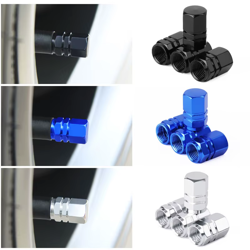 Bouchons de Valve de vélo en alliage d'aluminium, 4 pièces, bouchons de Valve Schrader pour motos, c