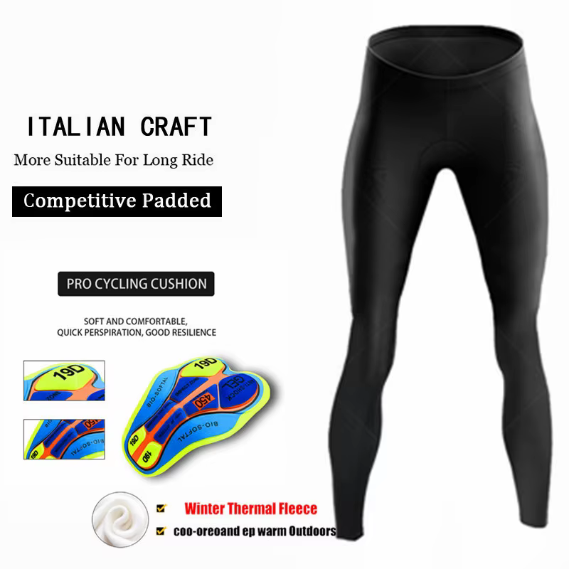Nouveau 2024 chaud hiver thermique polaire cyclisme longs vélo bavoir pantalon 19D Gel Pad vélo bavo