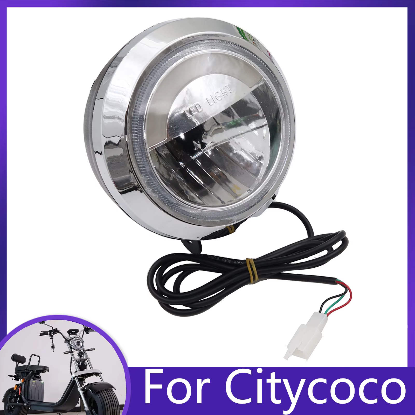 Klaxon intégré pour scooter électrique, lumières de sauna, scooter électrique CItycoco, moto Harley,