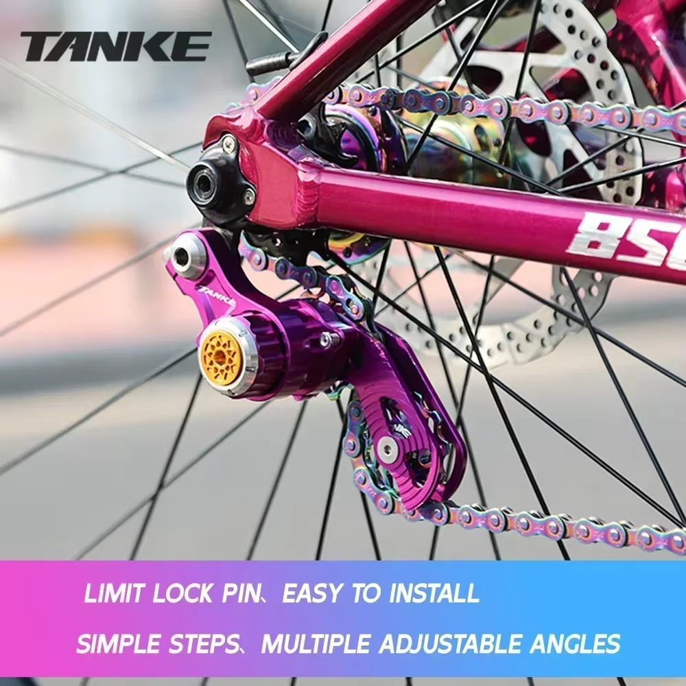 TANKE vtt tendeur de chaîne DJ vélo Guide de chaîne à vitesse unique vélo pliant en alliage d'alumin