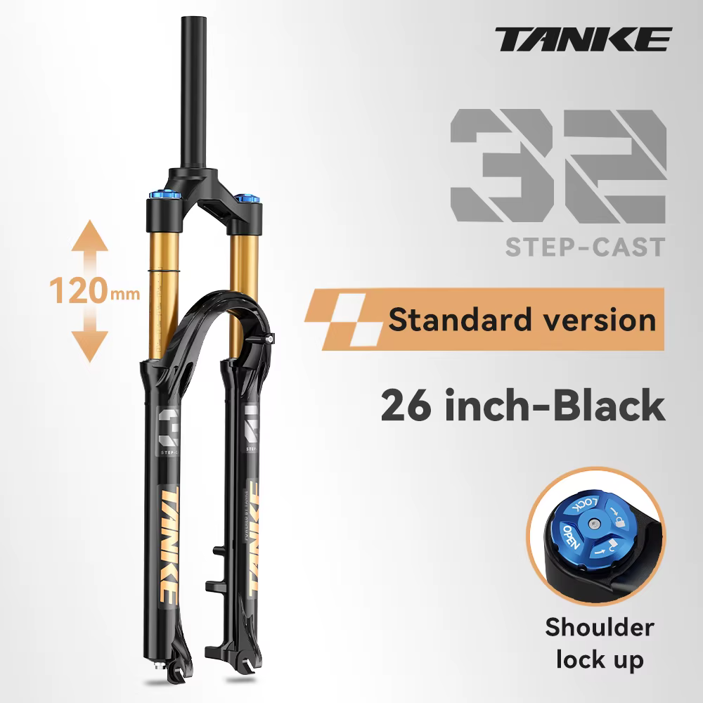 Fourche de vélo à suspension pneumatique réglable, dégagement rapide de voyage, accessoires de vélo,