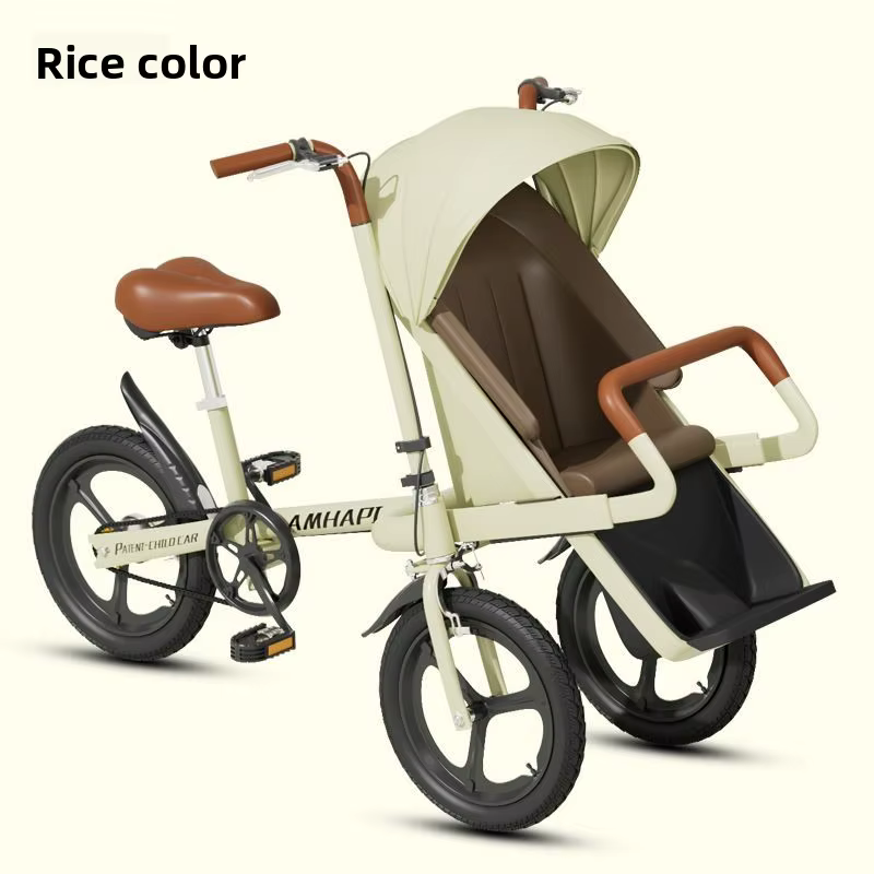 Vélo avec enfants vélo Parent-enfant 20 pouces siège avant bébé à trois roues