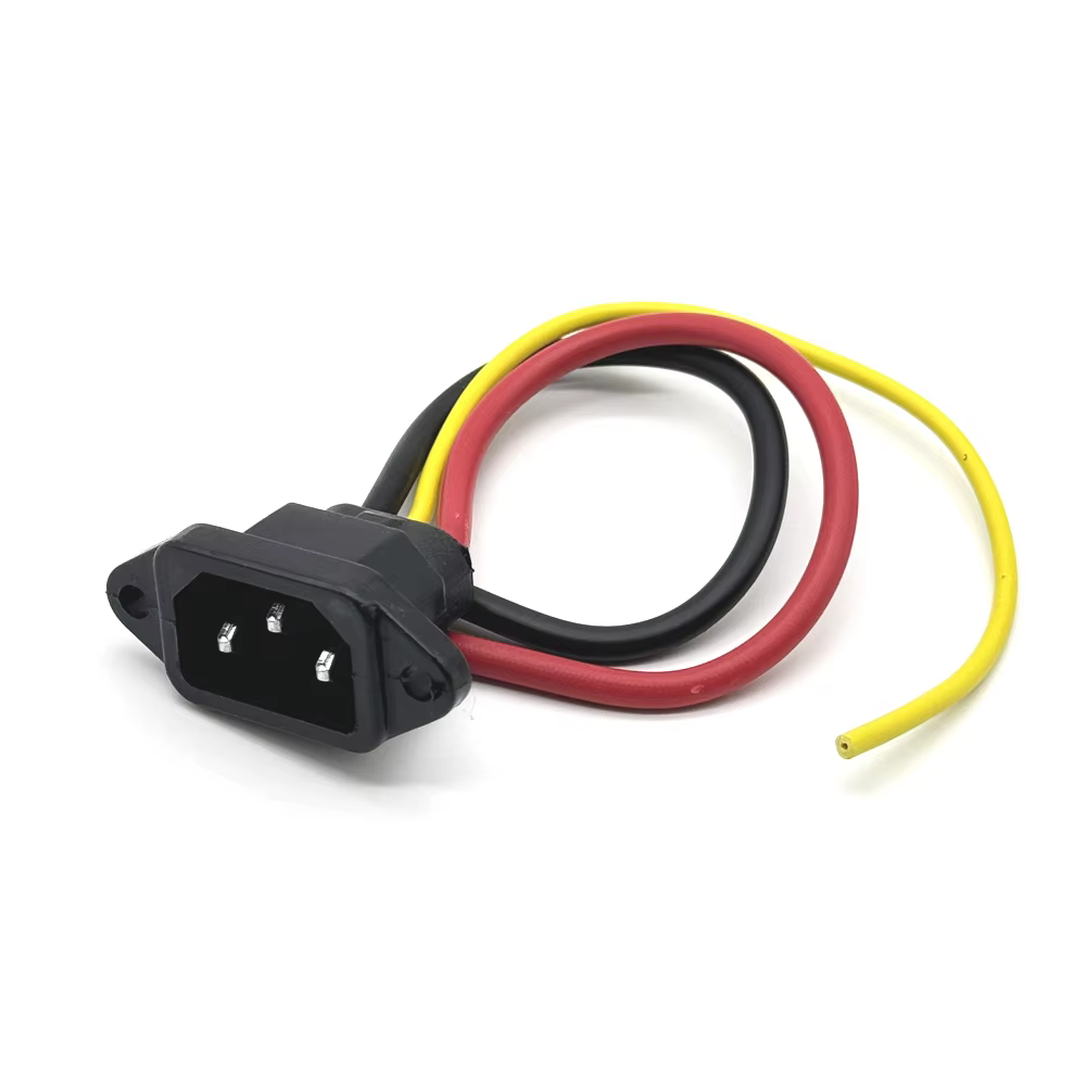 Prise de charge pour batterie de vélo électrique, trois prises verticales avec câble 12AWG, connecte