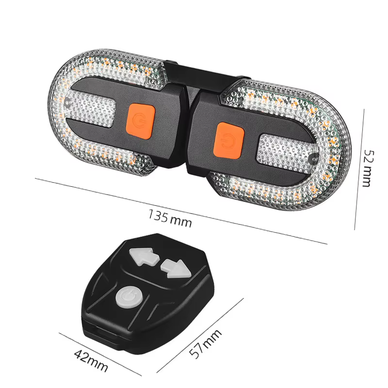 Clignotant de vélo feu arrière feux à distance LED Rechargeable USB lampe de vélo indicateurs sans f