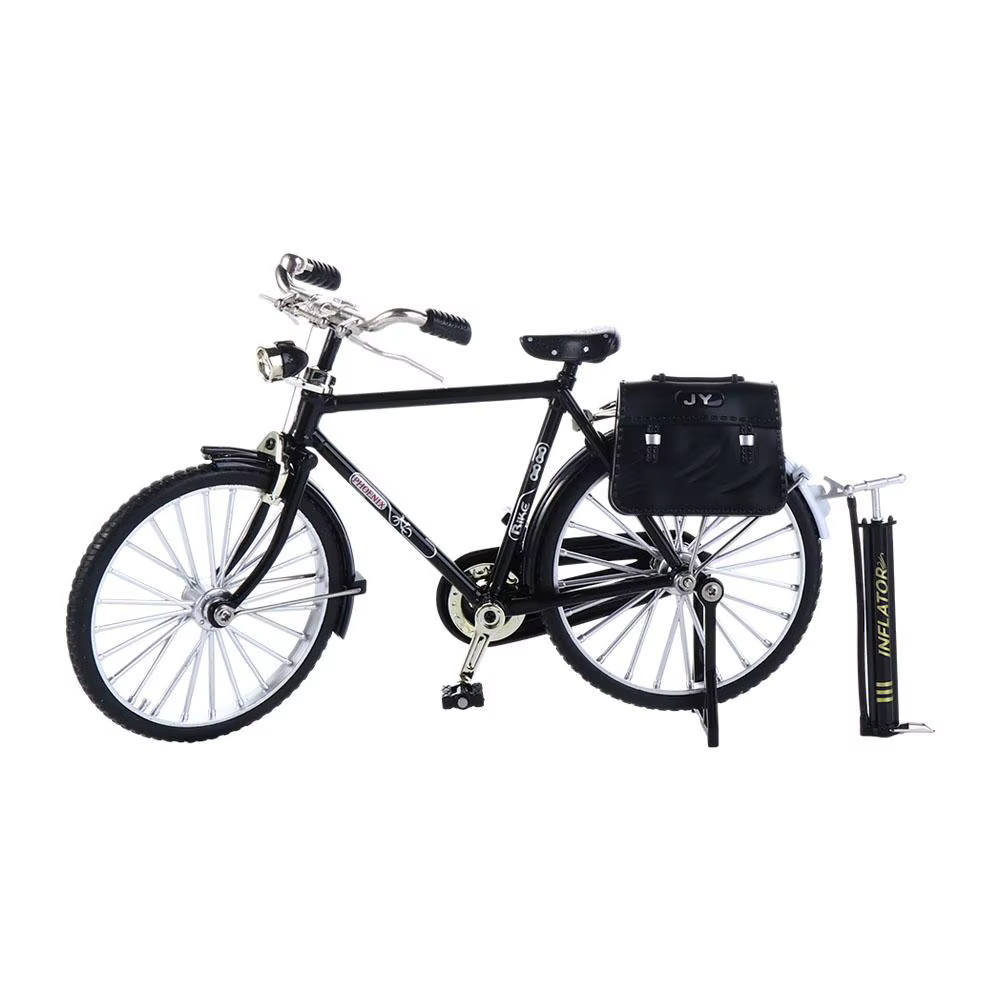 Modèle de vélo facteur chinois vintage, figurine de cyclisme, micro-paysage, vélo rétro, jouets pour