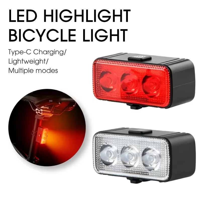 Kit d'éclairage de vélo LED avant et arrière, éclairage de vélo de route et VTT, multi-modes, lampe 