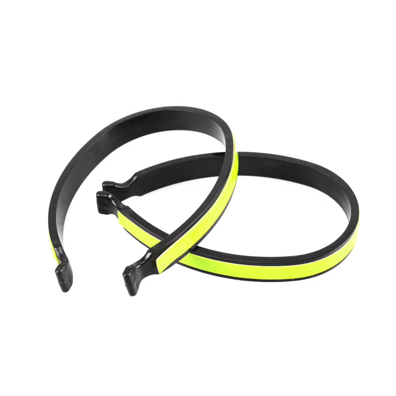 Une paire de clips réfléchissants pour pantalon de vélo, équipement de VTT, anneau de fixation pour 