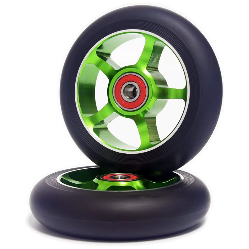 Roues de rechange pour scooter avec roulements en aluminium, pièces en PU à degré d'usure, accessoir