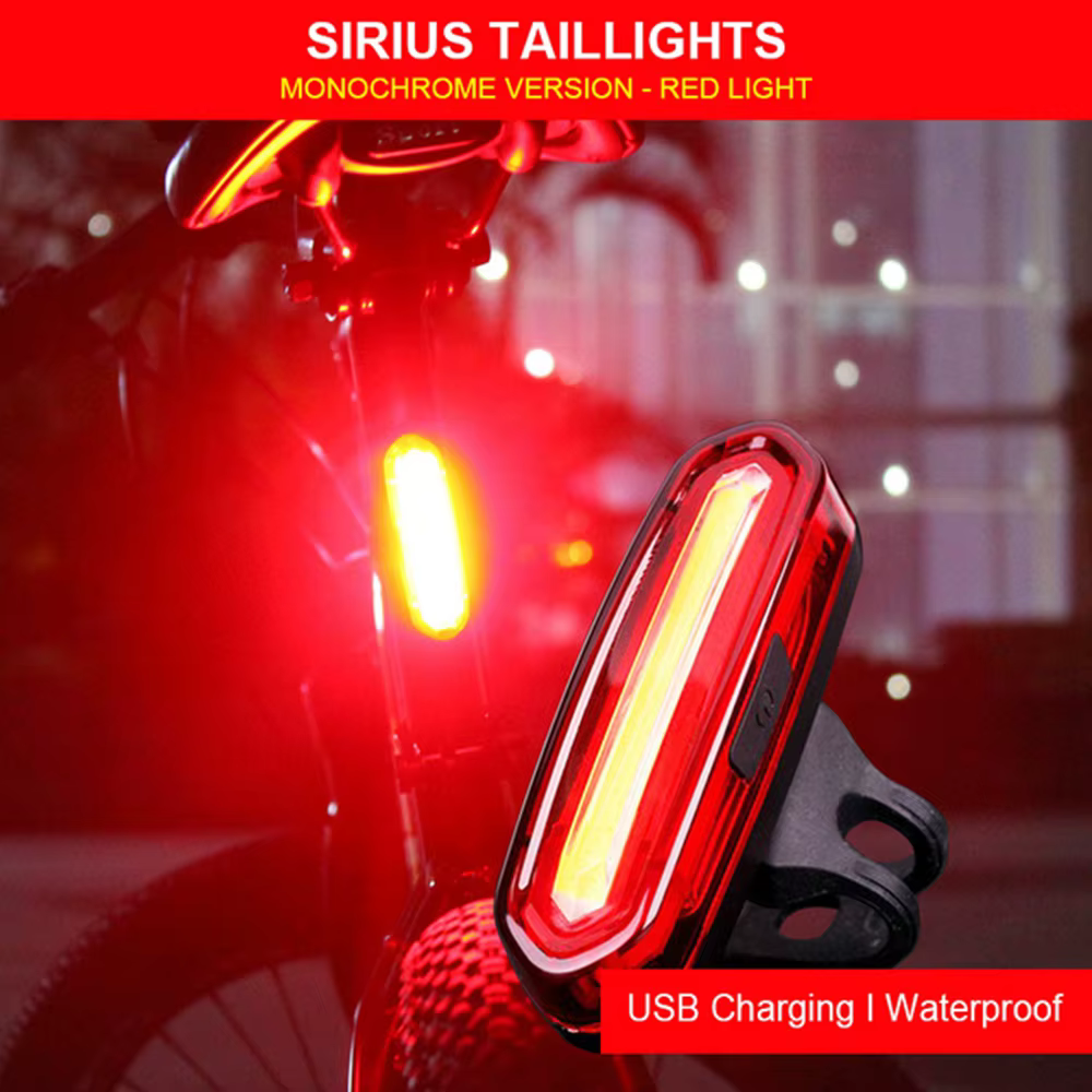 Feu arrière de vélo VTT lumière rouge surbrillance extérieure USB feux d'avertissement de vélo recha