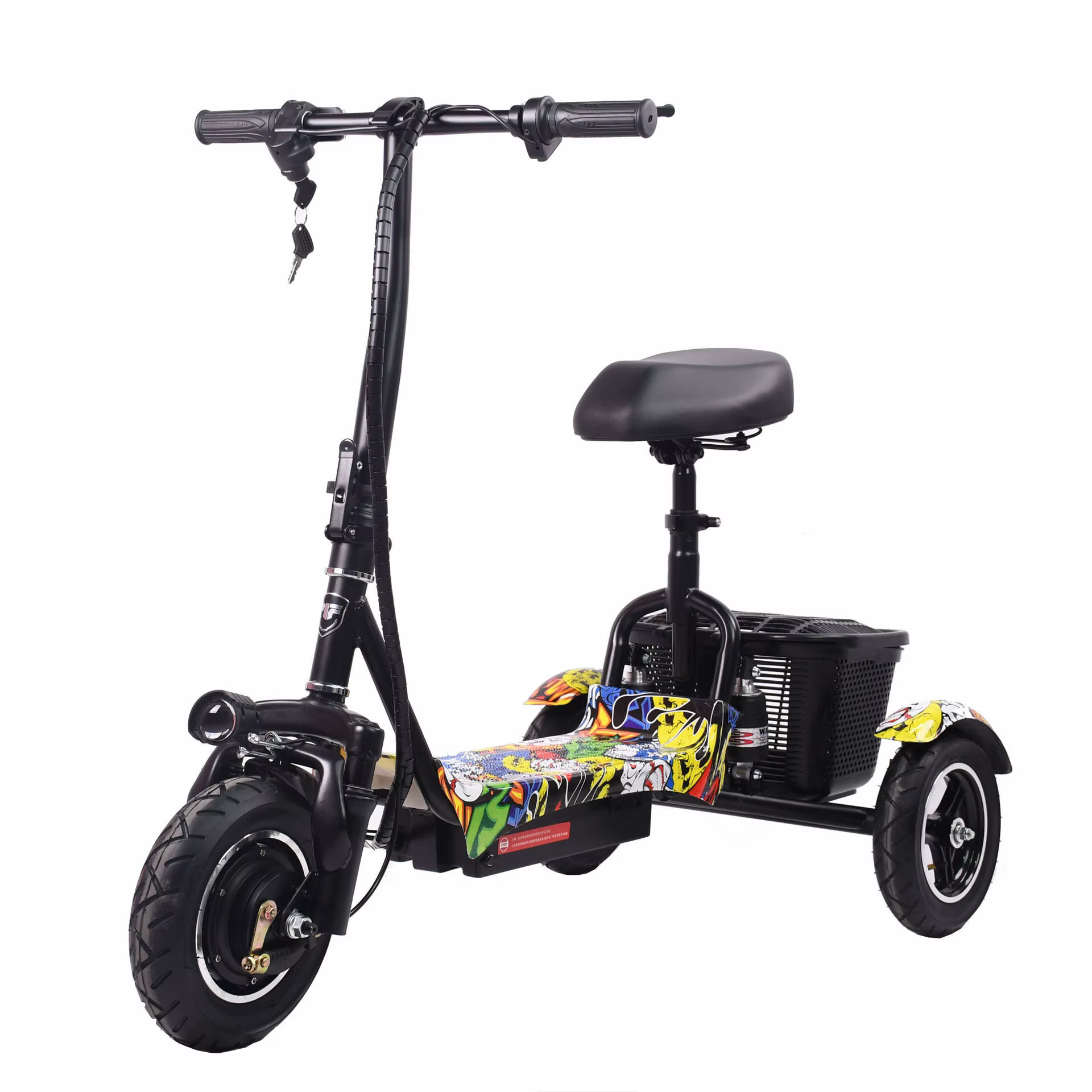 Scooter électrique pliable à 3 roues, moteur sans balais, batterie au lithium 36V/48V 10Ah, autonomi