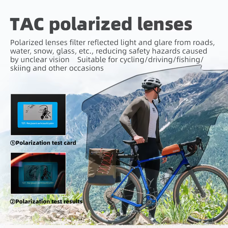 ROCKBROS lunettes de cyclisme polarisées hommes femmes protection solaire lunettes de sport de plein