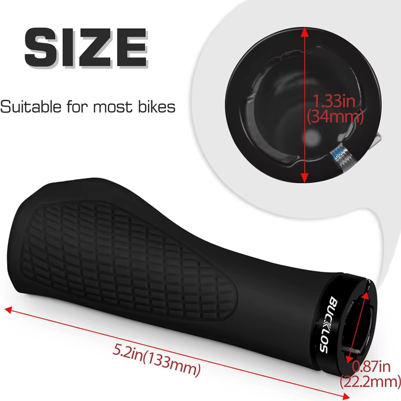 BUCKLOS poignées de guidon vtt ergonomique confortable VTT poignées Lokc vélo poignée de guidon en c