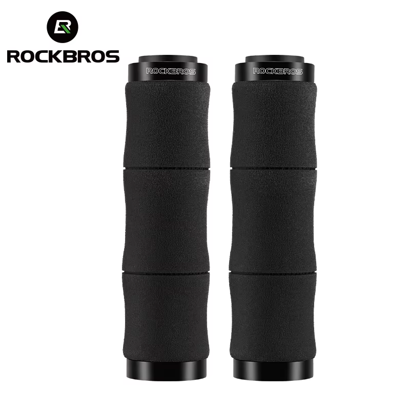ROCKBROS-Poignées de guidon en bambou avec bouchon anti-poussière pour vélo, accessoires de cyclisme