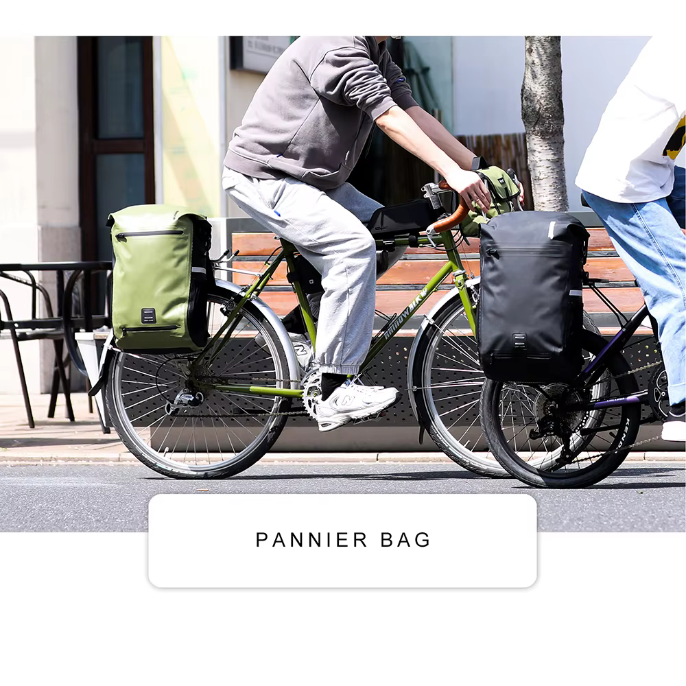 Rhinowalk – sacoche de vélo 22l, entièrement étanche, capacité arrière, support arrière multifonctio