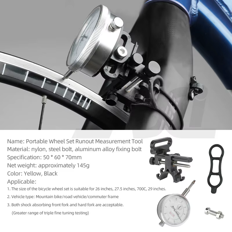 Indicateur de cadran d'installation Portable de vélo, Mini outil de réglage de roue, réglage Triple,