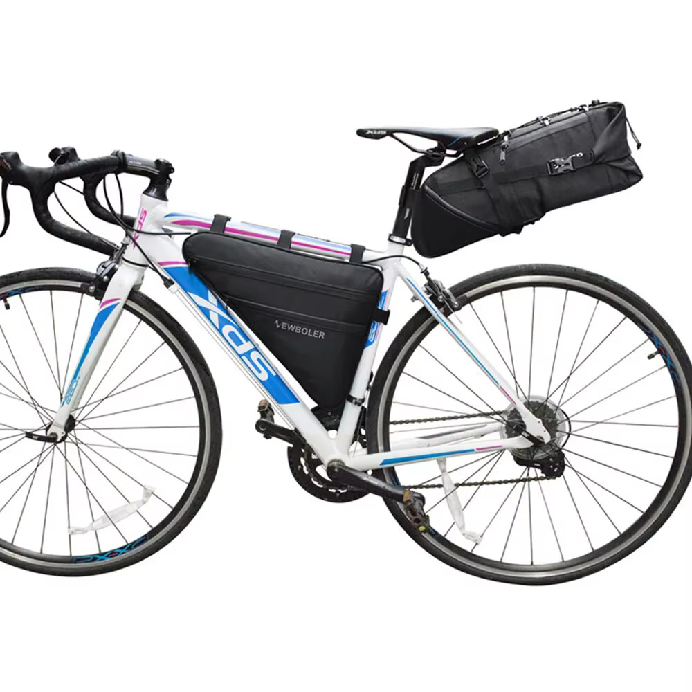 NEWBOLER grand sac Triangle de vélo cadre de vélo sac de Tube avant sac de cyclisme étanche sacoche 