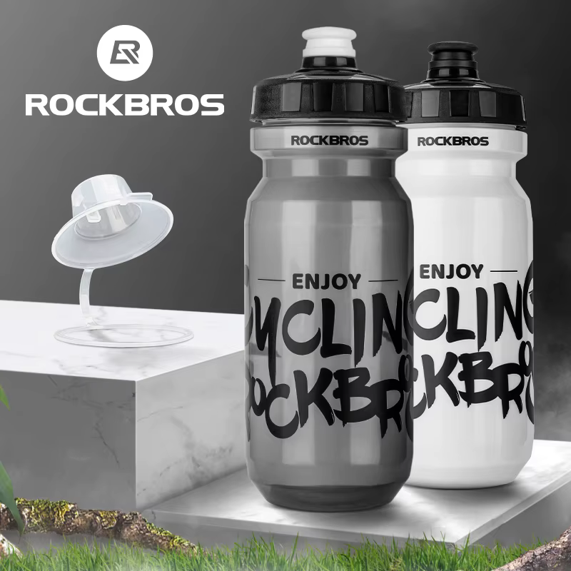 ROCKBROS-Bouteille d'eau en plastique pour vélo de route et VTT, accessoire portable de grande capac