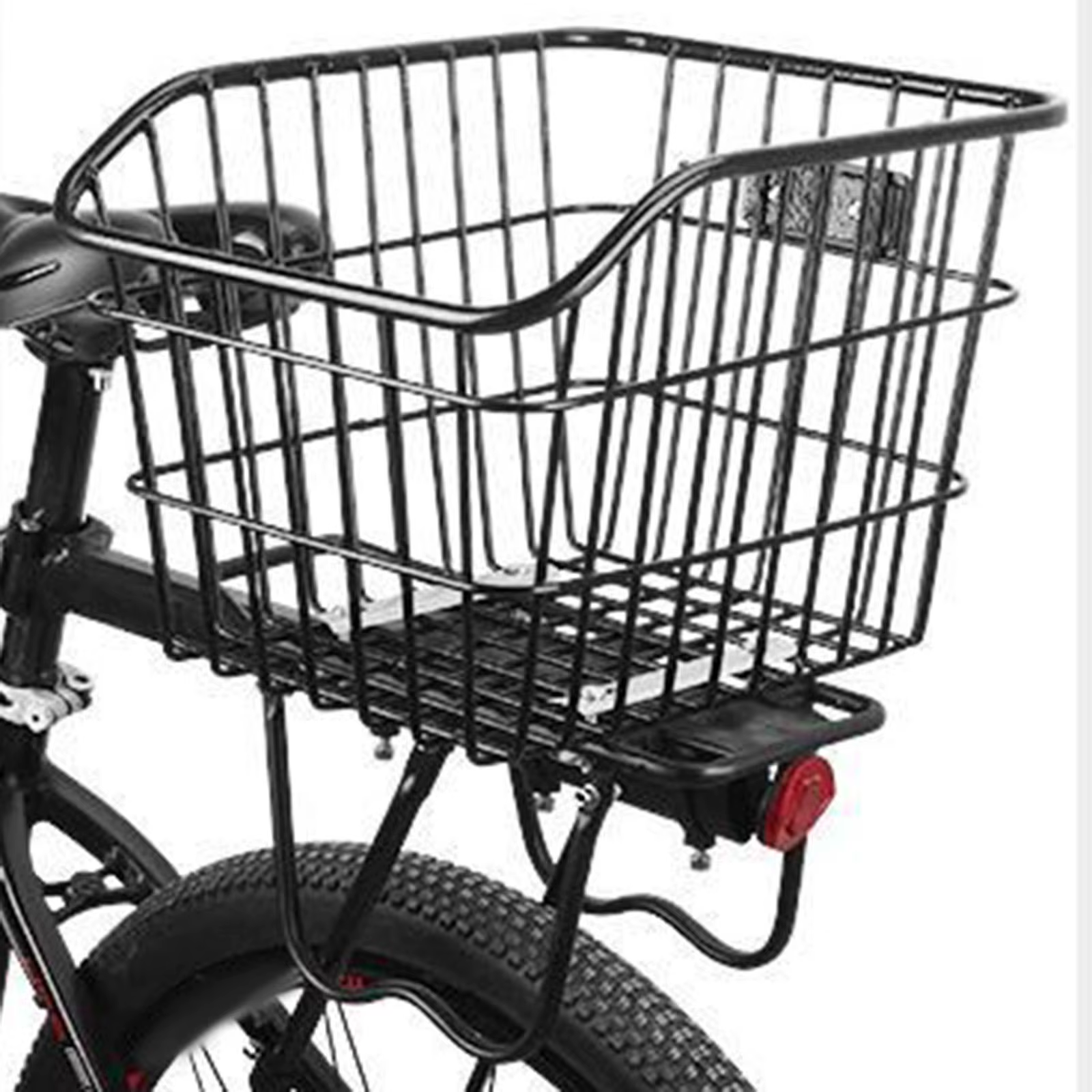 Panier de rangement arrière pour vélo en métal sans couvercle, panier de chargement, Construction ro