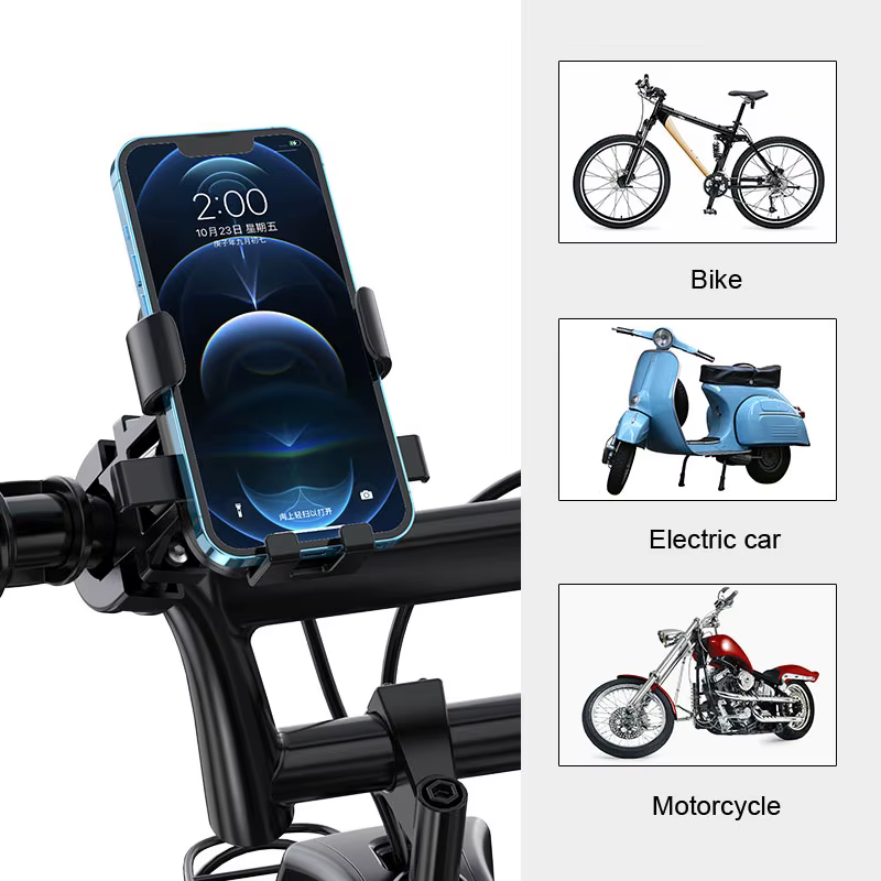Support de téléphone antidérapant 360 °   Support de téléphone de vélo rotatif et réglable pour le c