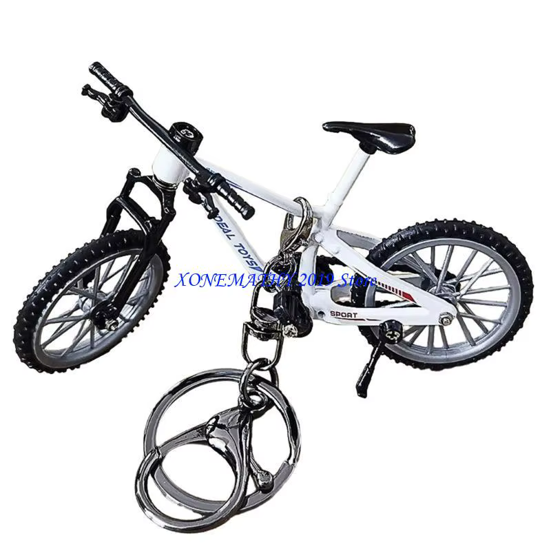 F42F porte-clés tendance avec doigt en forme vélo, breloque pour les personnes à mode