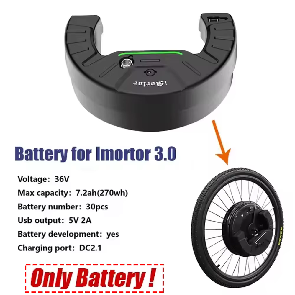 IMotor-Kit de motorisation de vélo électrique, 36V, 3.0 W, avec batterie de 7,2 Ah, 24 à 29 pouces, 